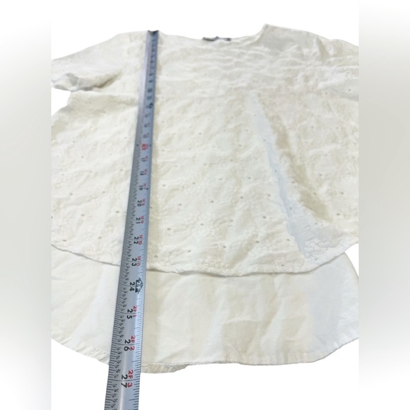 MISSLOOK Short Sleeve Blouse, Lightweight, and Relaxed Fit, Solid White, Size XL - Picture 3 of 5